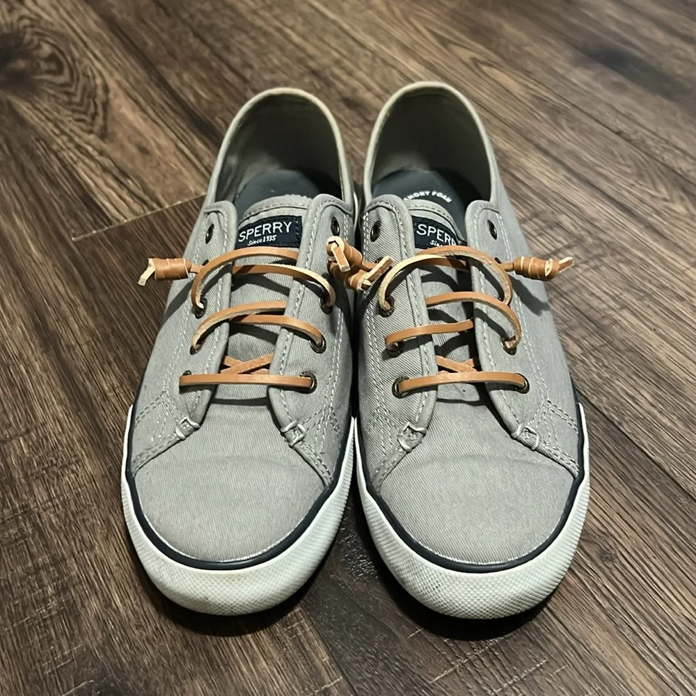 Sperry Memory Foam Gray Top Sider - Picture 2 of 9